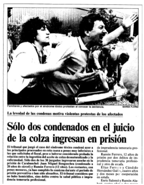 Protestas sentencia sindrome Protestas tras la sentencia del síndrome tóxico
