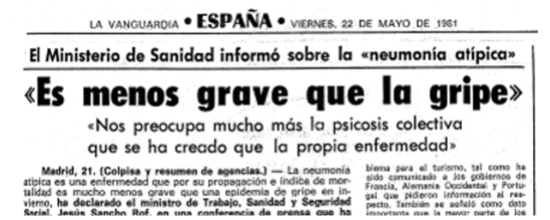 Sindrome colza es menos grave que la gripe Es menos grave que una gripe- Declaraciones en prensa