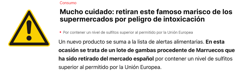 Alertas alimentarias