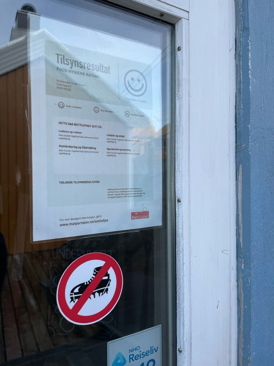 Emoticono inspeccion restaurante Noruega